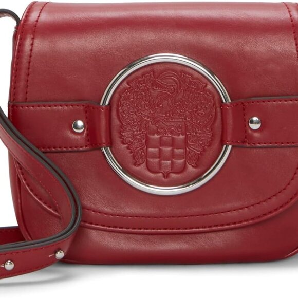 Brand New Faux Leather Crossbody Bag 8x3x6 RythmicRed Magnetic - Picture 1 of 5